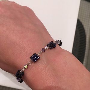 Hand-made, one of a kind beaded bracelet